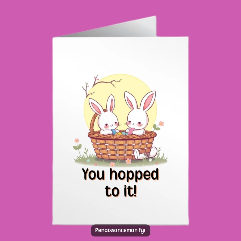 Free Printable Congrats Card: Rabbit Picnic Pals - Hilarious Downloadable Gift