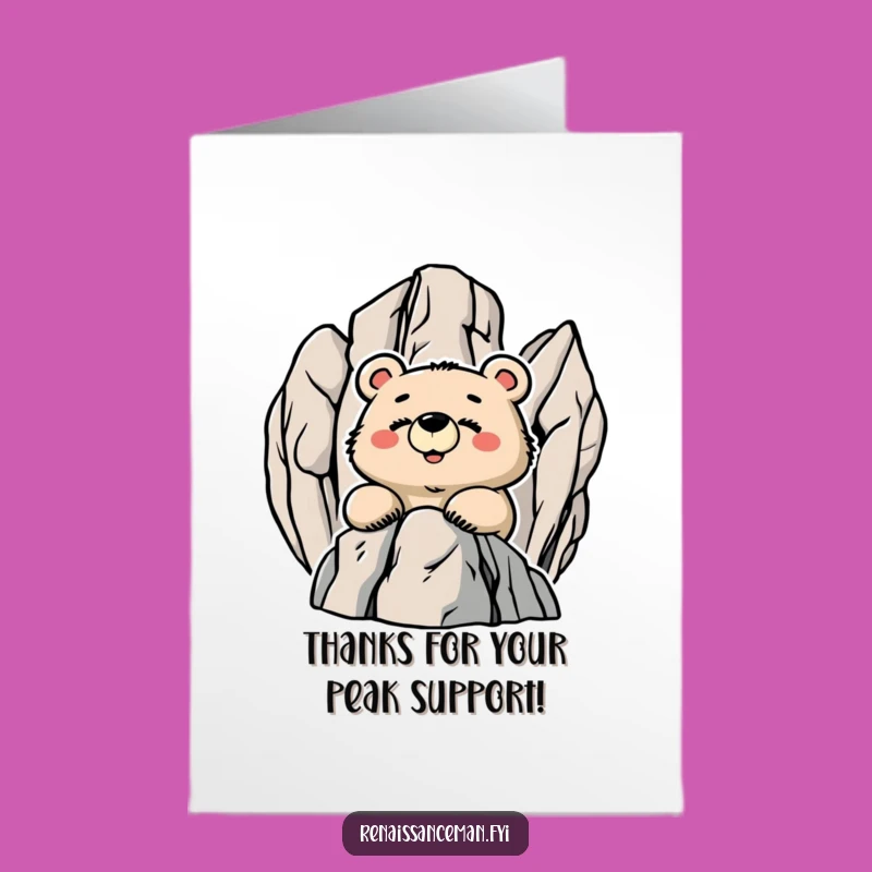 Free Printable Bear Thank You Card - Funny Downloadable Gratitude Gift
