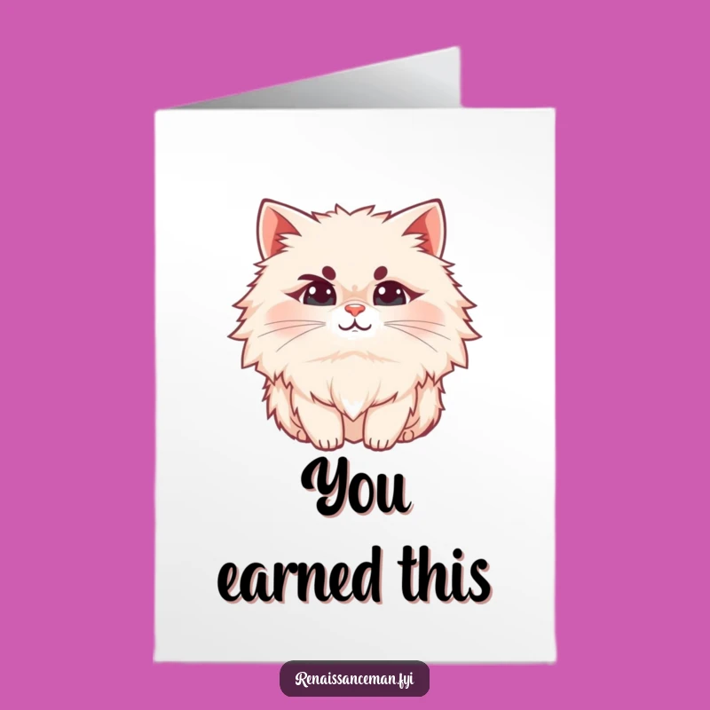 Free Printable Thank You Card: Cat's Lukewarm Thanks Downloadable Gift