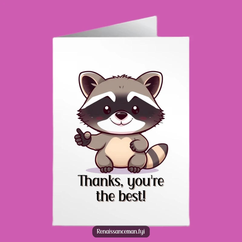 Free Printable Thank You Card: Raccoon Selfie Gratitude - Print Gifting!