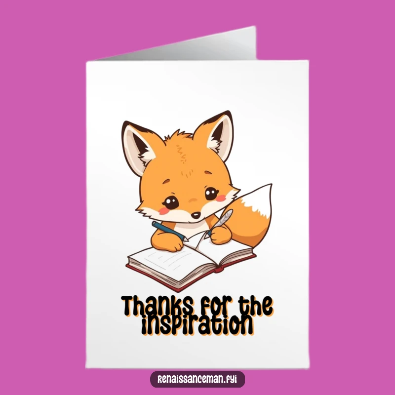 Free Printable Thank You Card: Creative Fox Ideas Funny Digital Gift