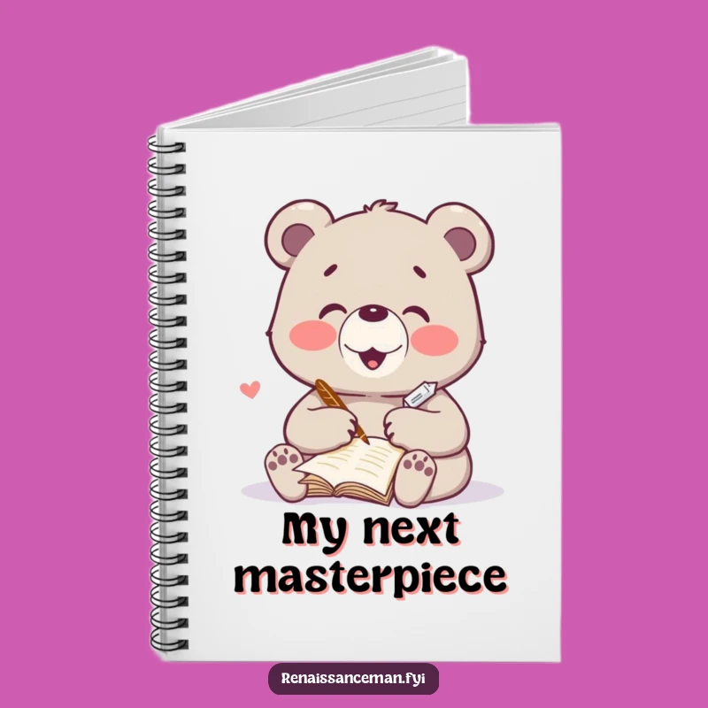 Funny Bear Notebook - Heartfelt Poem Ideas, Perfect Gift for Writers