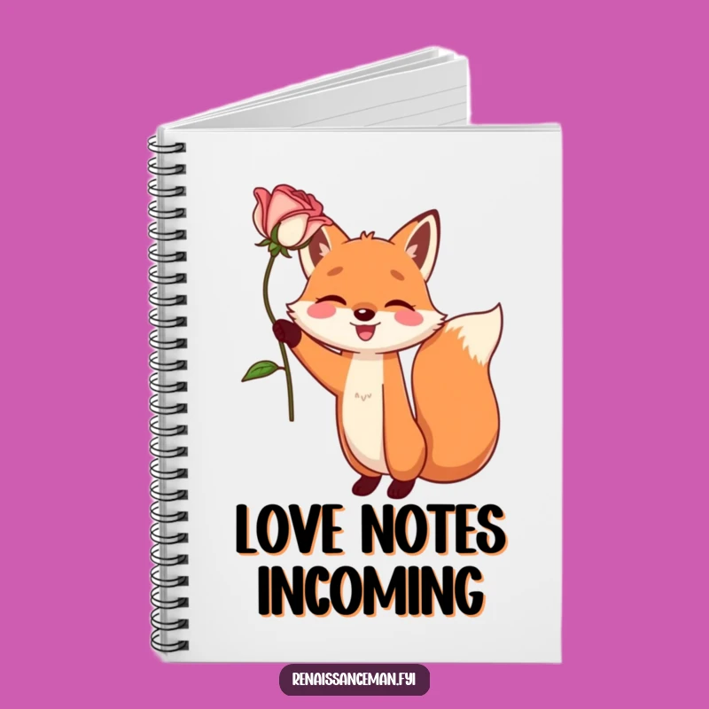 Funny Fox Notebook - Dramatic Rose Ideas, Perfect Gift for Writers
