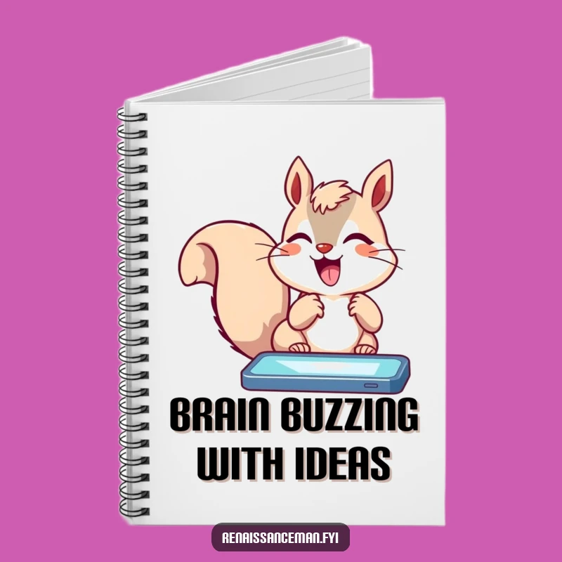 Funny Squirrel Tapping Thoughts Notebook: Record Your Exciting Ideas
