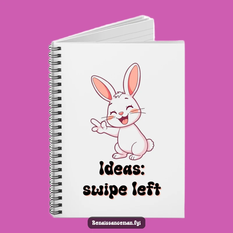 Funny Rabbit Notebook: Jot Down Ideas with Enthusiastic Swiping