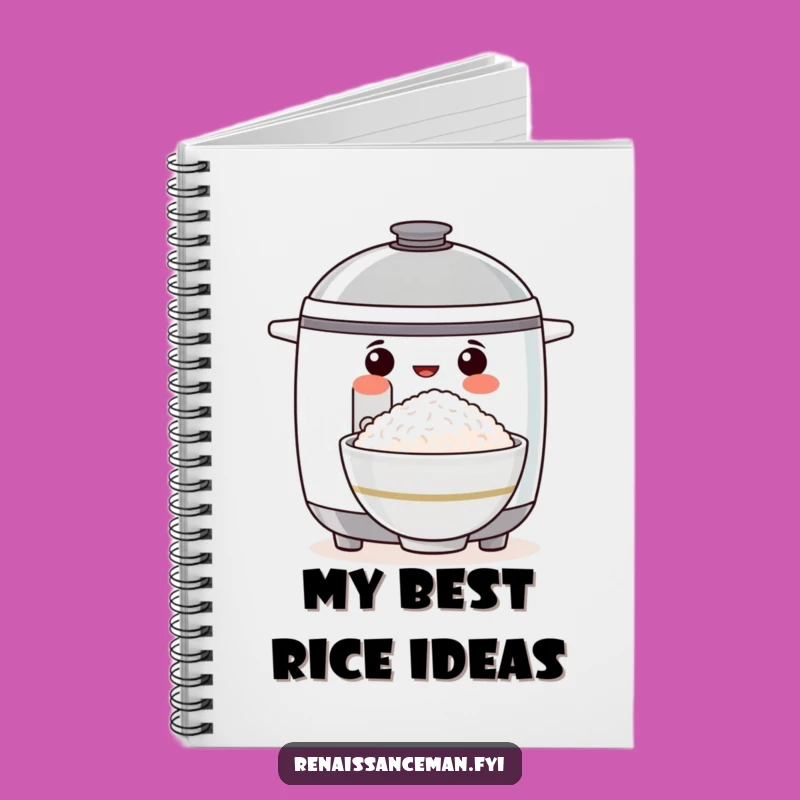 Funny Proud Rice Cooker Notebook: Jot Down Ideas with Perfectly Cooked Rice Humor, Gift