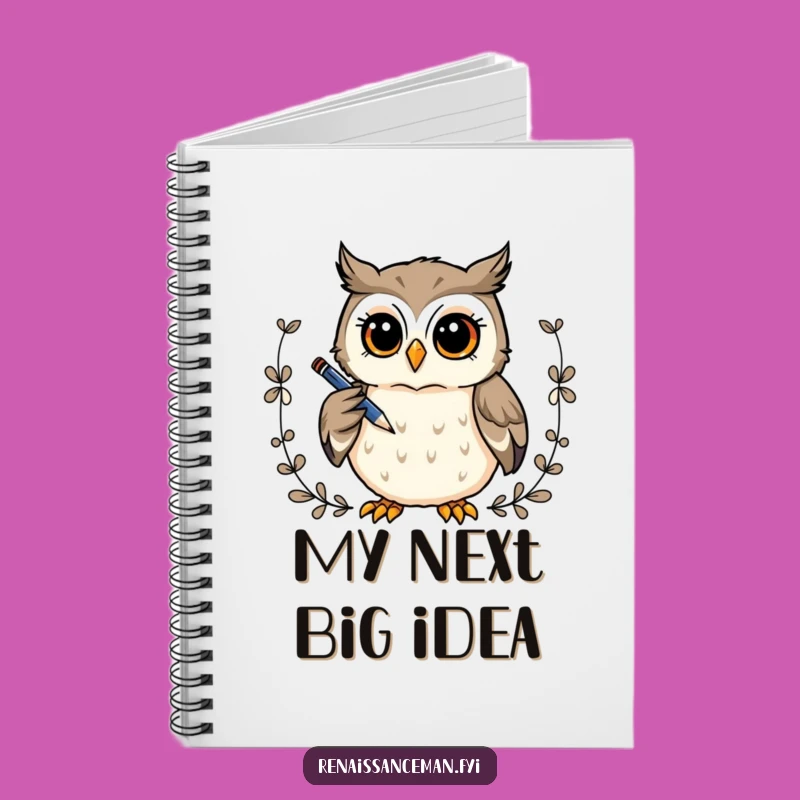 Funny Owl Artist Notebook: Curious Owl Draws Border, Journal for Ideas Gift