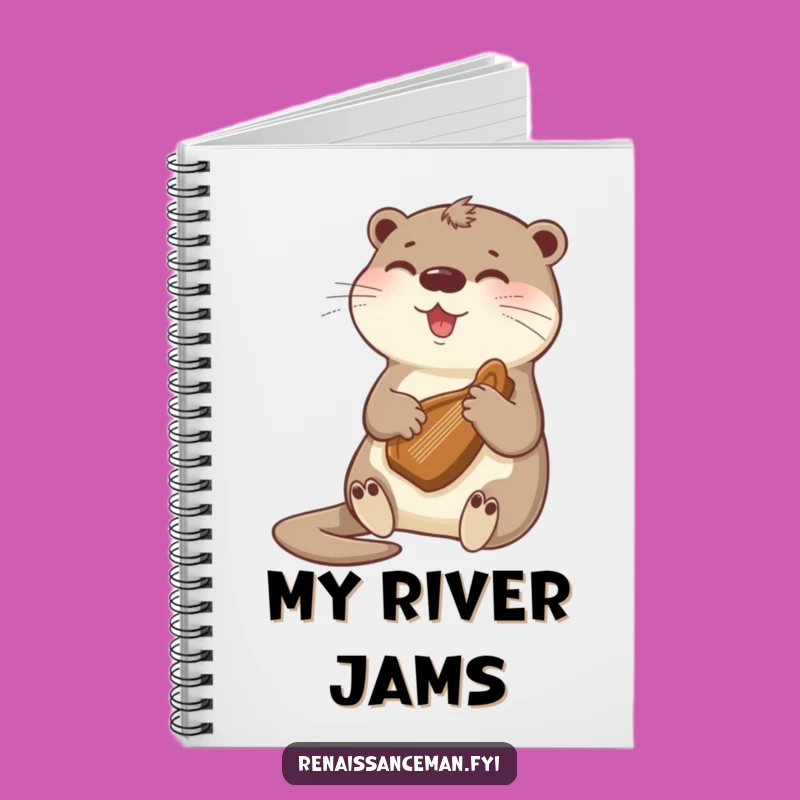 Jot down your melodies and thoughts in this otter harp notebook. Perfect for songwriters and music lovers.
