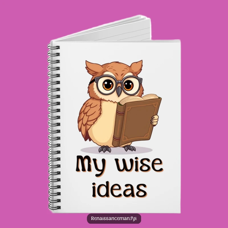 Capture your brilliant ideas and profound thoughts in this funny owl notebook. Perfect for students, writers, and anyone seeking knowledge.