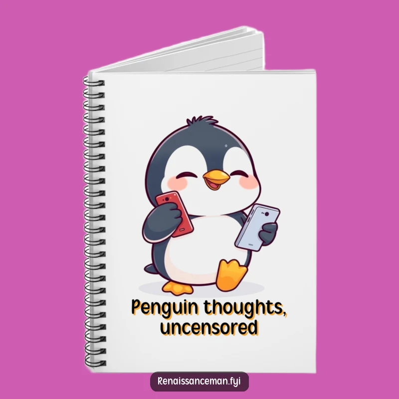 Funny Penguin Selfie Notes Notebook: Capture Your Giggles