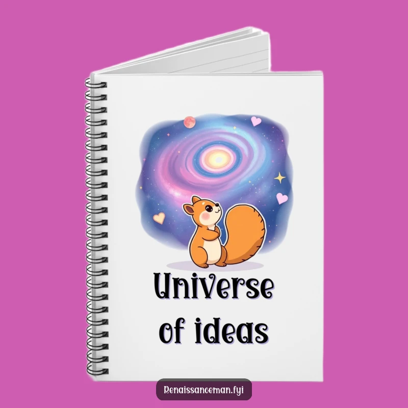 Funny Squirrel Notebook - Galaxy Ideas, Perfect Gift for Dreamers