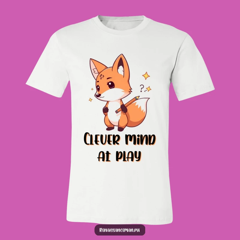 Funny Fox Sketch T-Shirt: Confident Creator Tee, Perfect Gift