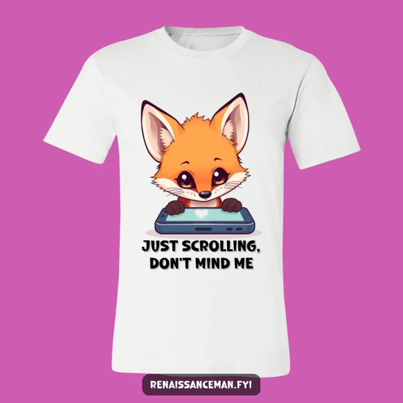 Funny Curious Fox Digital Life T-Shirt: A Comedic Statement Piece