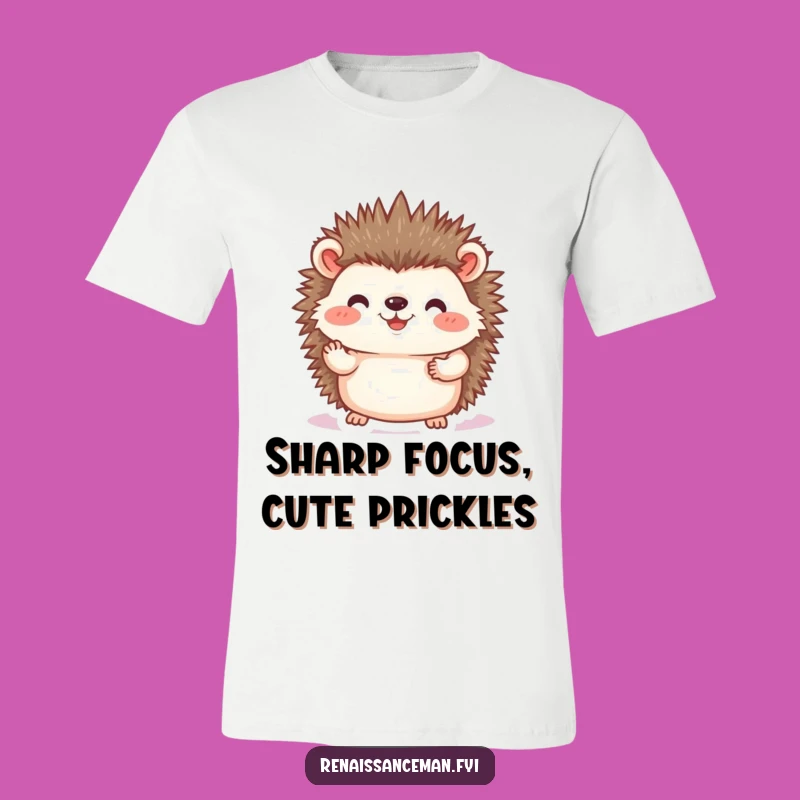 Funny Hedgehog Photo T-Shirt: Gentle Memories Tee, Perfect Gift
