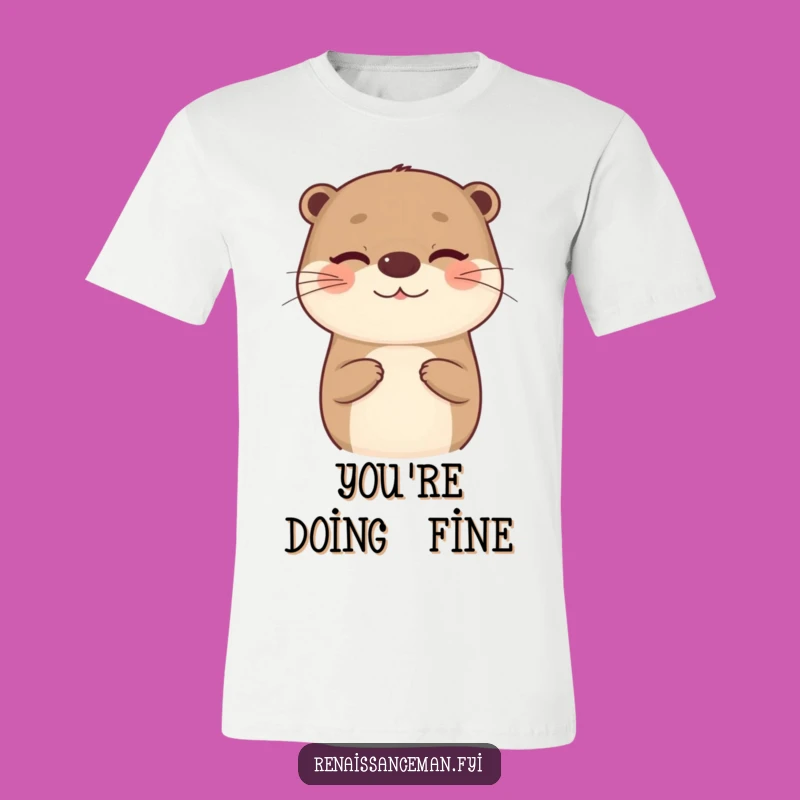 Wear your humor proudly with this funny otter t-shirt, showcasing a charming wink and a backhanded compliment. A must-have for the playfully sarcastic.