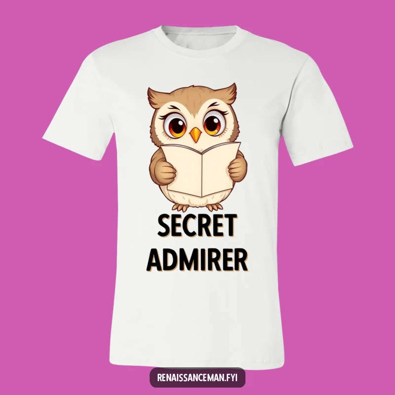 Funny Owl Reading Love Letter T-Shirt: Curious & Romantic Tee Gift
