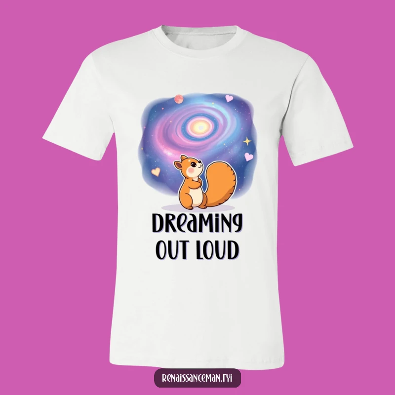 Funny Squirrel Galaxy T-Shirt - Dreamy Stargazing, Hilarious Gift for Space Lovers