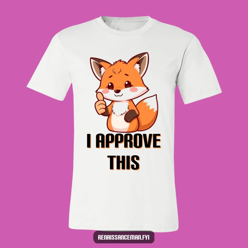 Funny Fox Thumbs Up T-Shirt: Awesome Graphic Tee for Digital Natives