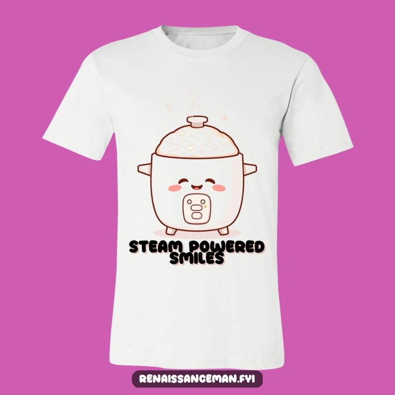 Funny Giggling Rice Cooker T-Shirt: Swirling Steam Fun, Ideal Funny Gift for Jokers
