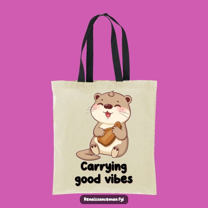 Take your love for music and otters wherever you go with this charming tote bag. Spacious and perfect for daily use.