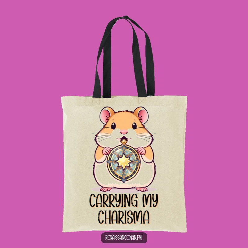 Keep your essentials safe and stylish with this proud hamster locket tote bag. A perfect accessory for carrying memories.
