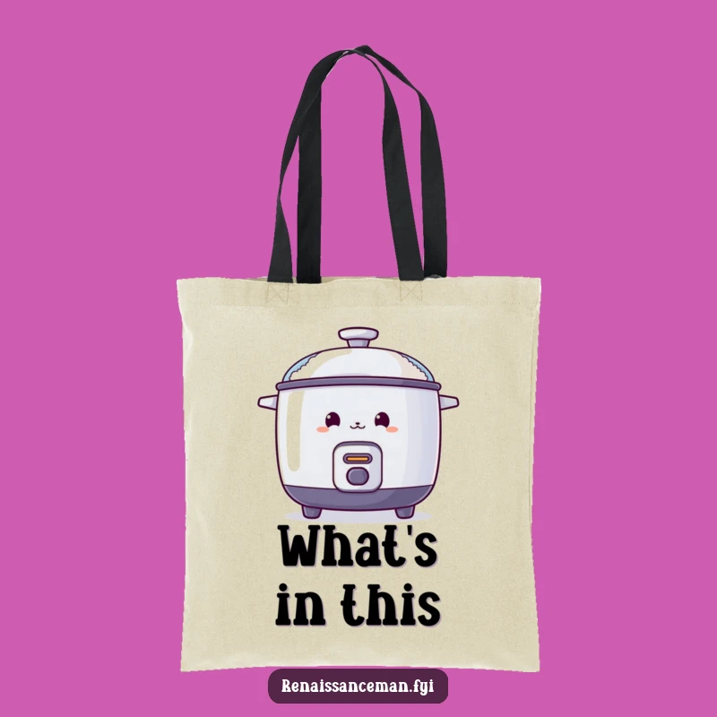 Funny Curious Rice Cooker Tote Bag: Carry Your Secrets, Ideal Funny Gift for Shoppers