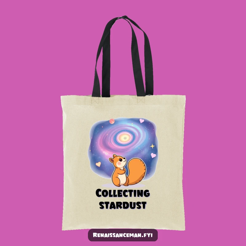 Funny Squirrel Galaxy Tote Bag - Dreamy Travels, Hilarious Gift